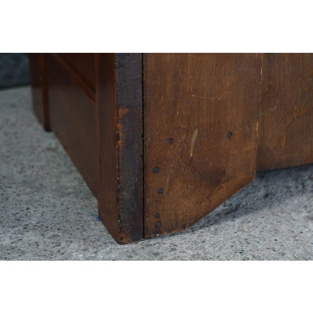 Antique Victorian Eastlake Walnut Burl Marble Washstand & Mirror Commode Cabinet For Sale - Image 17 of 18