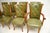 Mid-Century Modern Art Deco Leather and Walnut Dining Chairs attributed to Hille, 1930s, Set of 8 For Sale - Image 3 of 15