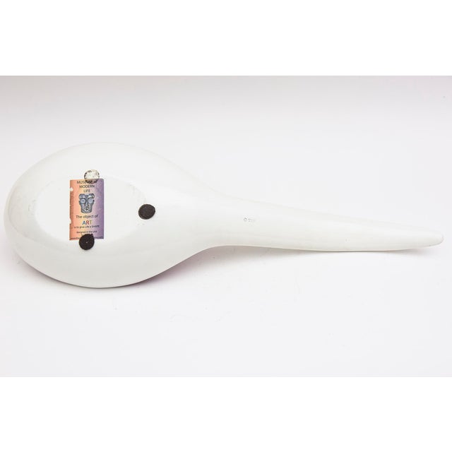 Pop Art Ceramic Elongated Spoon Sculpture With Strawberry Motif 1990's For Sale - Image 10 of 13