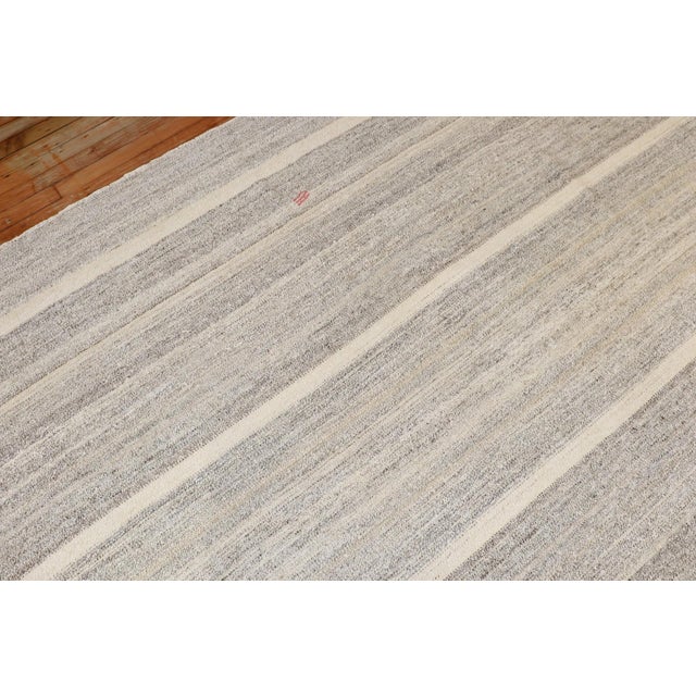 Gray Vintage Turkish Kilim - 6'10" x 13'3" For Sale In New York - Image 6 of 8