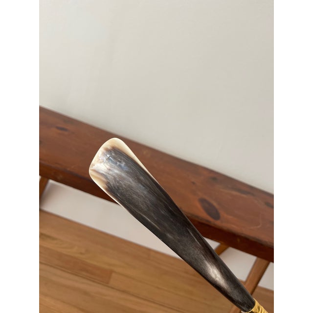 1940s Vintage Wood and Antler Shoehorn For Sale - Image 5 of 6