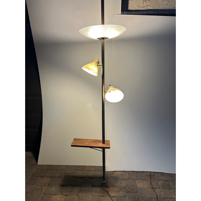 Max Height - 105” Min Height needed - 92” A stunning example of postwar American lighting design, this mid-century modern...