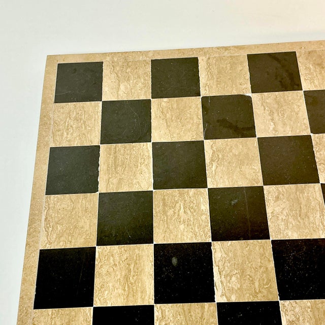 1970s Vintage Hollywood Regency Boho Chic Italian Marble Checkers or Chest Game Board. For Sale - Image 10 of 14