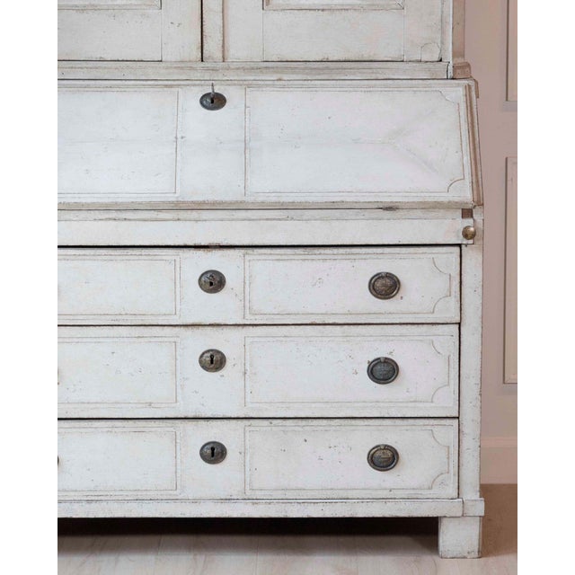 18th century Swedish Gustavian secretary cabinet For Sale - Image 12 of 15