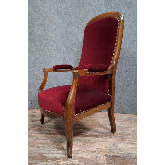 19th Century Voltaire Armchair in Natural Wood For Sale - Image 5 of 7