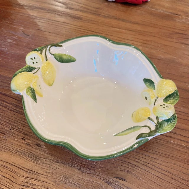 Late 20th Century Italian Lemon Bowl Vintage - Marked Italy For Sale - Image 10 of 10