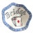 1998 Folk Art Bridge Dish For Sale