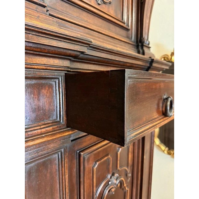 19th Century Renaissance Notarys Office in Walnut, 1880s For Sale - Image 6 of 8