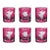 ARTEL Social Butterflies Small Tumbler Glass in Fuchsia - Set of 6 For Sale