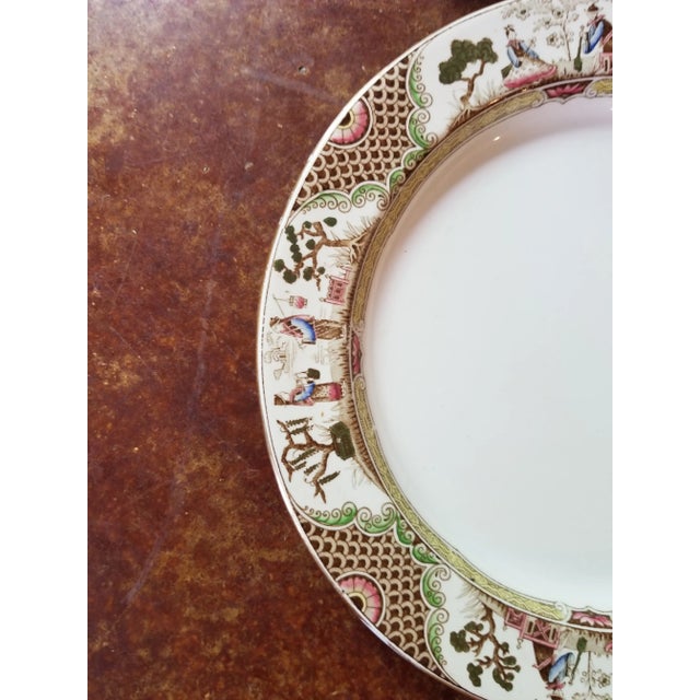 White Two Chinoiserie Platters For Sale - Image 8 of 9