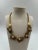 Gold-toned Brass And Freshwater Pearl Statement Necklace For Sale - Image 4 of 11