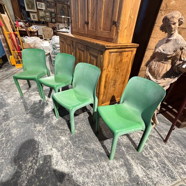 Selene Chairs by Vico Magistretti for Artemide, 1960s, Set of 4 For Sale - Image 9 of 12