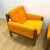 Orange Mid-Century Modern Sofa and Lounge Chairs, 1970s, Set of 3 For Sale - Image 8 of 12