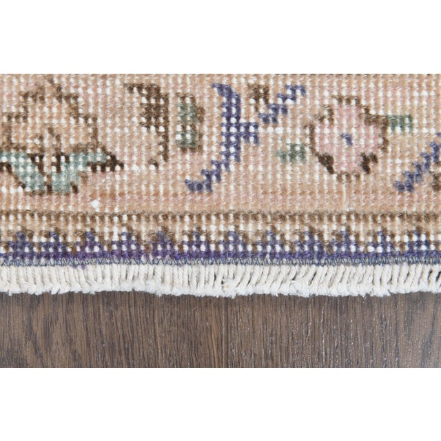 1970s Vintage Persian Handmade Wool Cotton Orange Area Rug For Sale - Image 4 of 11