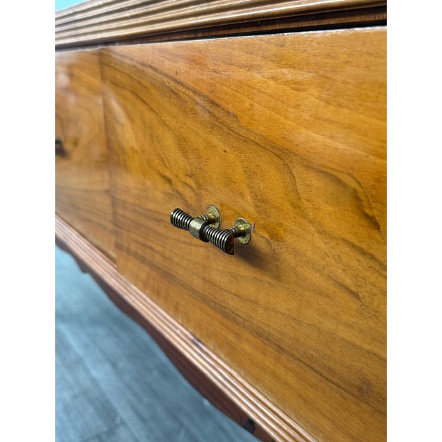 Brown Vintage Italian Console Table in Walnut Burl, 1950s For Sale - Image 8 of 18