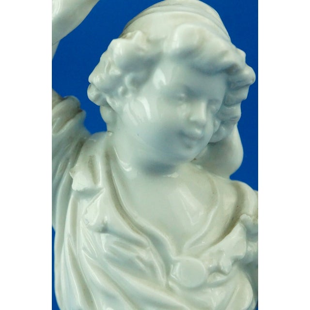 Antique young fisherman figurine in white porcelain from Ginori Doccia, early 19th For Sale - Image 12 of 18