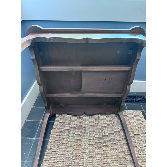 1930s Louis XV Style Game Table With Leather Nail Head Top For Sale - Image 11 of 17