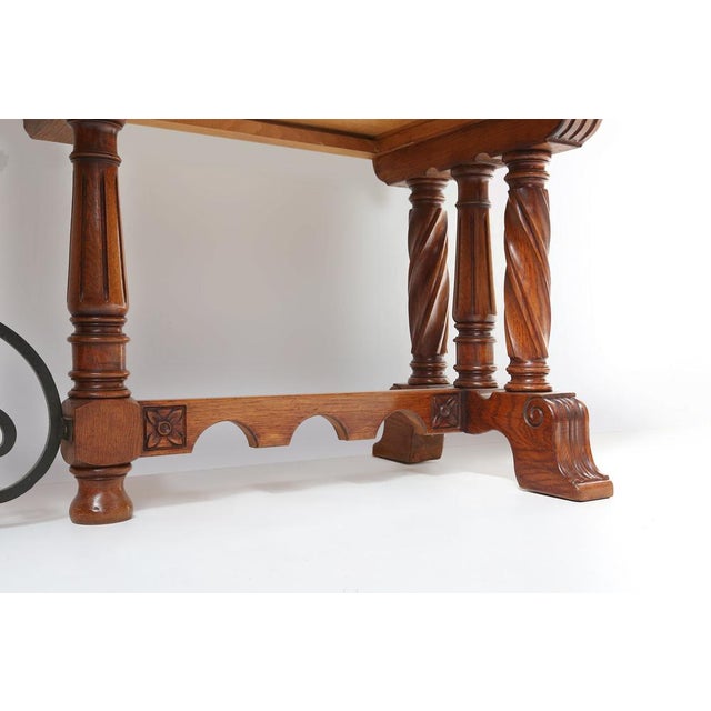 20th Century Baroque Carved Sideboard, Spain, 1950 For Sale - Image 14 of 17