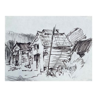 1950s Roy Fox Rural Drawing For Sale