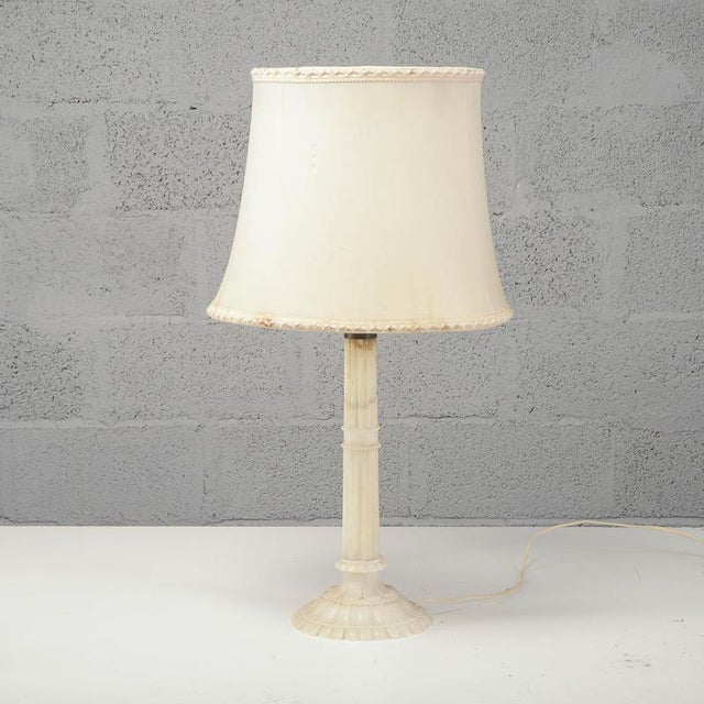 Lamp with Alabaster Base, 20th Century For Sale - Image 6 of 7