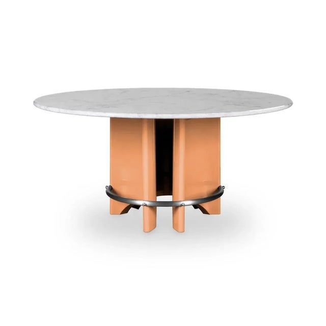 Meyer table by royal stranger dimensions: d 160 x w 160 x h 75 cm. Materials: carrara marble with polished finish,...
