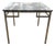 Hollywood Regency Greek Key Square Dining or Game Table Geometric Brass Base For Sale