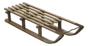 Wood Snow Sled, France, 1950s
