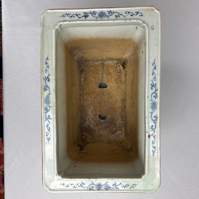 Ceramic Famille Rose Jardinier on RosewoodStand For Sale - Image 7 of 8