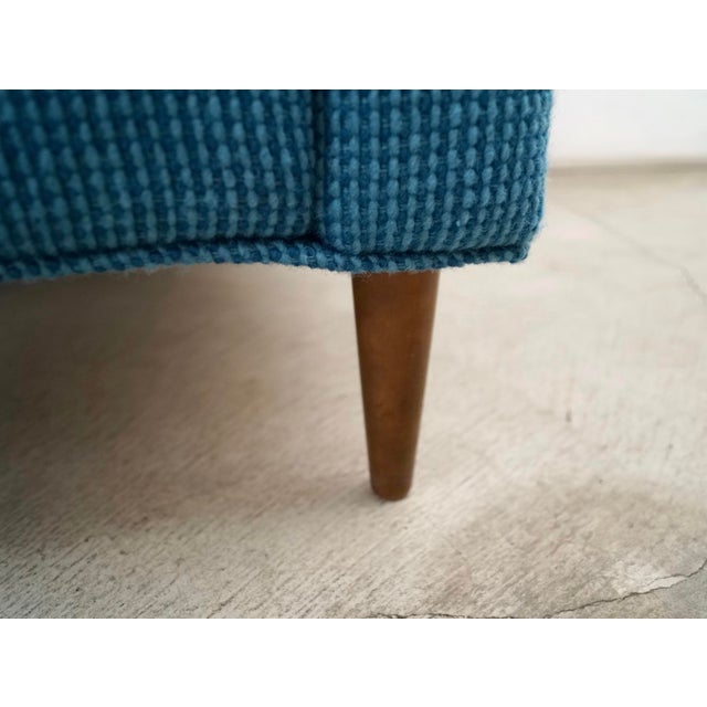 1960’s Mid-Century Modern Papa Bear Style Walnut Arm Sofa in Knoll Textiles For Sale - Image 11 of 12