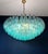 Vintage Murano Glass Chandelier with 185 Turquoise Poliedri, 1990 For Sale - Image 16 of 18