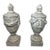 Neoclassical Cast Concrete Urns With Garland Detailing For Sale