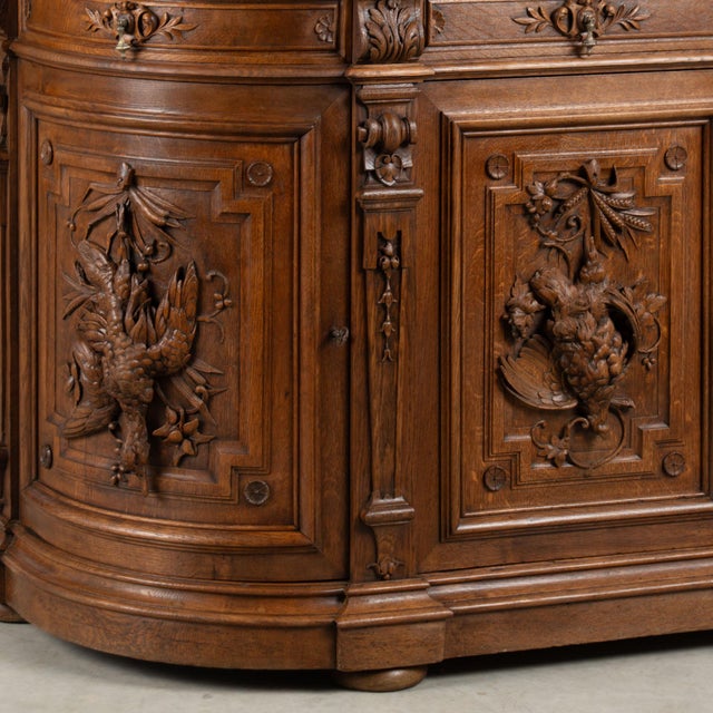 19th Century French Oak Carved Large Buffet Sideboard For Sale - Image 9 of 14
