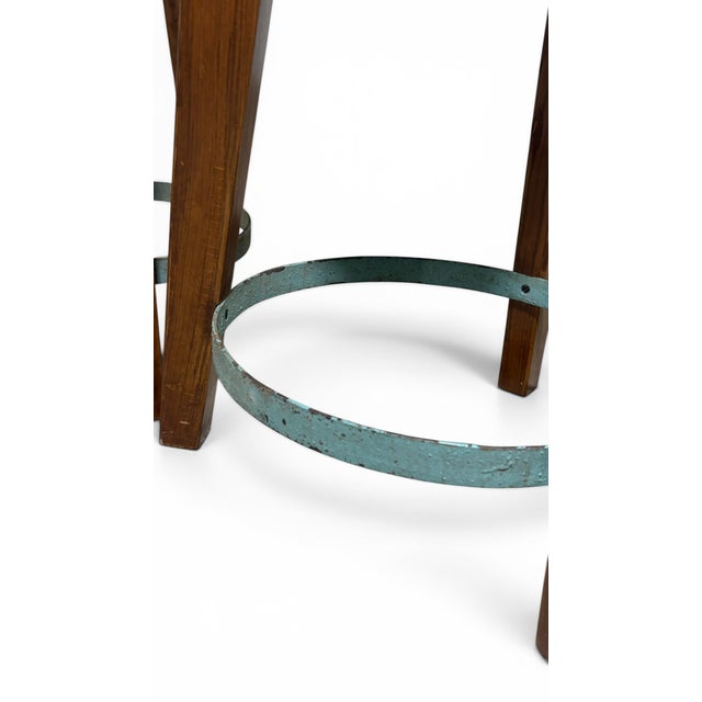 1960s Set of 3 - Pierre Jeanneret Teak Stools C. 1960 For Sale - Image 5 of 6