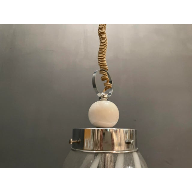 1970s Mid-Century Murano Glass Pendant Light by Mazzega For Sale - Image 5 of 8