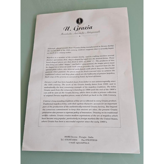 Late 20th Century Grazia Majolica Deruta Dinnerware Set- 47 Pieces For Sale - Image 9 of 11