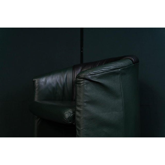 Vintage Black Leather Armchair For Sale - Image 13 of 18