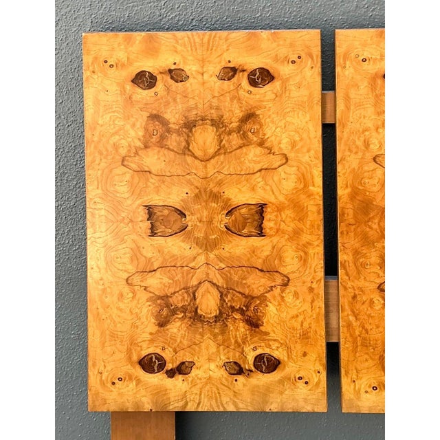 Wood Vintage Lane Altavista Book Matched Burl Wood Full Headboard For Sale - Image 7 of 9