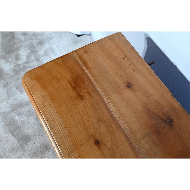 Wood Antique Trunk in Solid Cherrywood, 1890s For Sale - Image 7 of 18