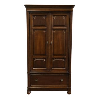 Late 20th Century Stanley Furniture Solid Cherry Italian Inspired Traditional 42" Chiffonier Armoire 339-13-14 For Sale