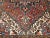 Red Vintage Heriz Area Rug, Handwoven Geometric Pattern, Red & Navy, 5’ X 7’ For Sale - Image 8 of 11