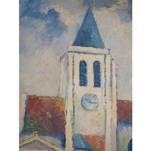 Modern Elisée Maclet, Paris, Saint Germain de Charonne, Oil on Panel For Sale - Image 3 of 9