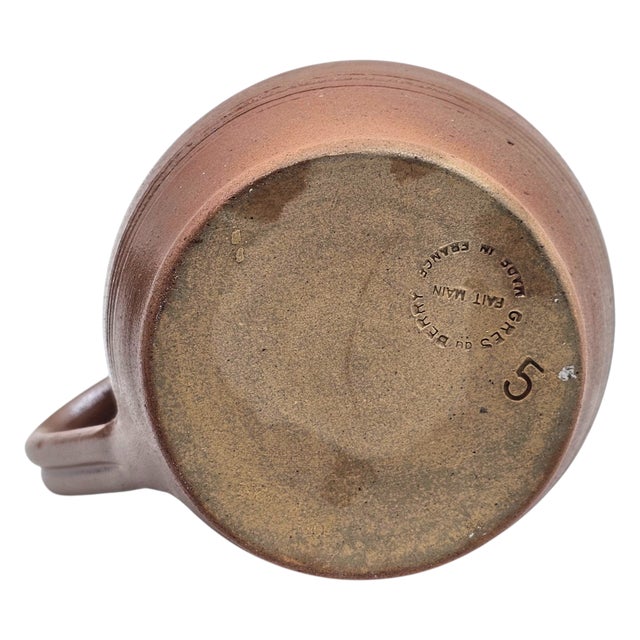 Grès Du Berry French Salt-Glazed Stoneware Pitcher, 7" For Sale - Image 12 of 13