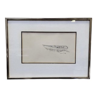 1980s Sam Stevenson Vickery Signed Pencil Drawing For Sale