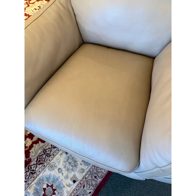 Natuzzi Editions Collection Leather Lounge Chair For Sale - Image 10 of 12