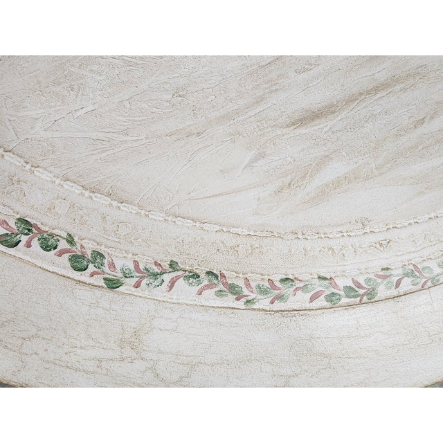 Decorative Florentine Style Handpainted Drum Side Table For Sale - Image 14 of 18