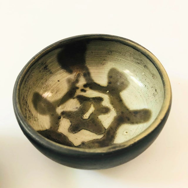 Pair of Small Raku Pottery Bowls | Chairish