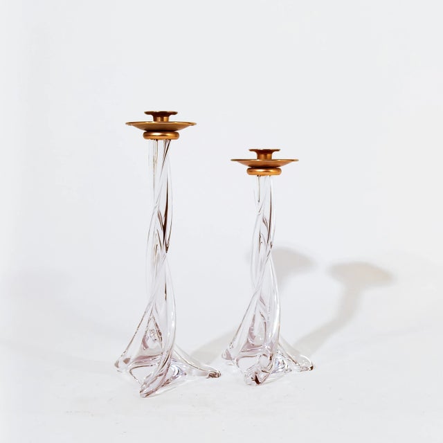 French Crystal Candlesticks from Sèvres, 1970s, Set of 2 For Sale - Image 9 of 9