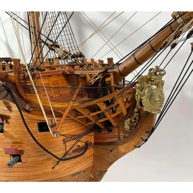 Brown Model of the British Royal Navy Frigate HMS Victory For Sale - Image 8 of 12