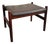 1960s Scandinavian Modern Leather and Rosewood Footstool Ottoman by Hugo Frandsen For Sale