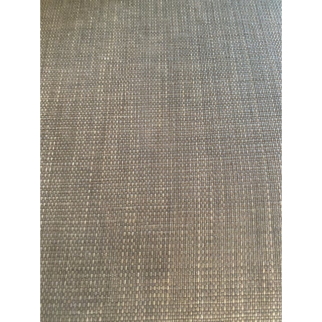 Pair of Glazed Linen Accent Chairs Attributed to Niermann Weeks For Sale - Image 10 of 14